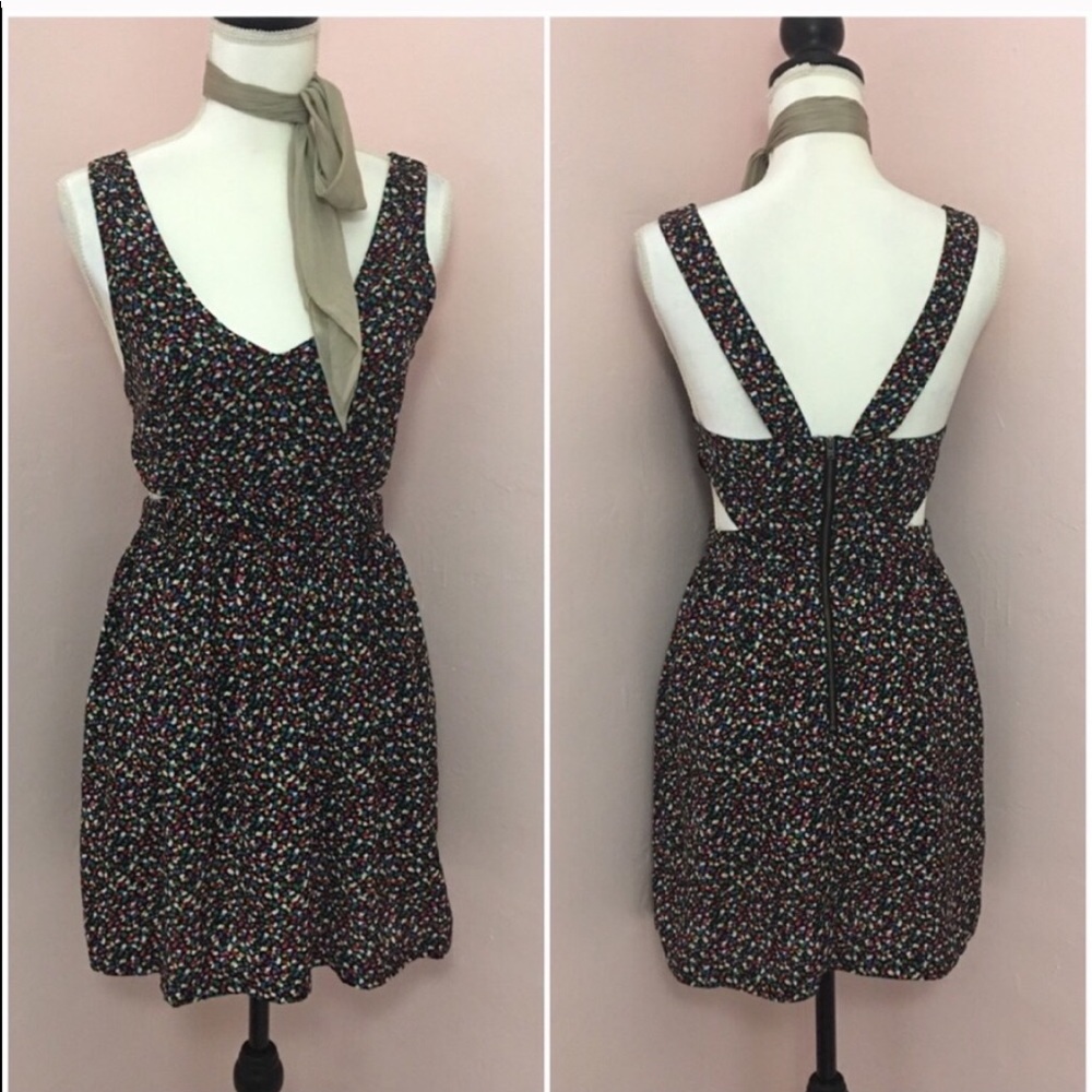 UO Coincidence & Chance Black/Confetti Mini Dress